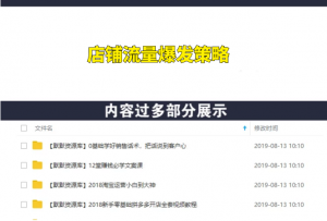 司空电商会30天带你学会电商运营第三阶段:店铺流量爆发策略(全套课程)-多课资源站