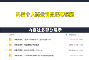 月入3W+扶你上墙,抖音个人商业引流变现秘籍,单日可赚1000-2000元-多课资源站