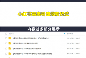 雨果：不用写文章，不用拍照片，小红书另类引流涨粉玩法（视频课程）无水印-多课资源站
