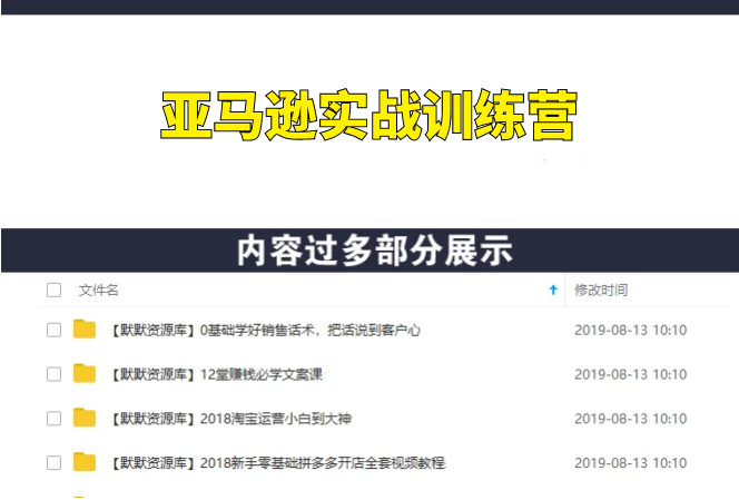 【海外TIKTOK+亚马逊实战训练营】带着你赚取海外版抖音的金桶-多课资源站