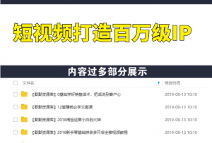 用短视频记录炫酷生活，打造百万级IP内容号，实现月增收1-2万-多课资源站