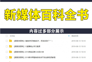 新媒体百科全书，手把手教会你玩转新媒体，快速搞定获客和变现（完结）-多课资源站