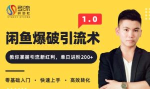 九京闲鱼爆品引流技术1.0，掌握引流新红利，单日进粉200+ 无水印（价值1500元）-多课资源站