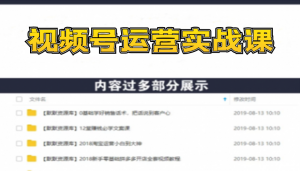 视频号运营实战课,带你深度入手微信视频号1.0,从0粉丝开始快速涨粉变现-多课资源站