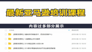 2020最新亚马逊培训课程：亚马逊新手开店+选品与站内运营+站外引流(无水印)-多课资源站