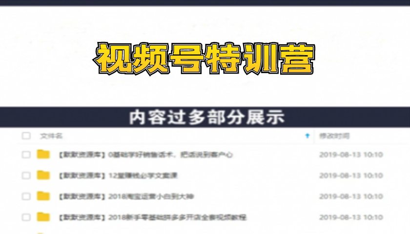 视频号特训营，从零启动视频号30天，全营变现5.5万元【价值799元】无水印-多课资源站