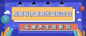 视频号带货实操变现项目，零基础操作养身茶月入10000+【视频教程】-多课资源站