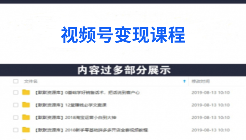 从0到1带你玩赚视频号:这么玩才赚钱,日引流500+日收入1000+核心玩法-多课资源站